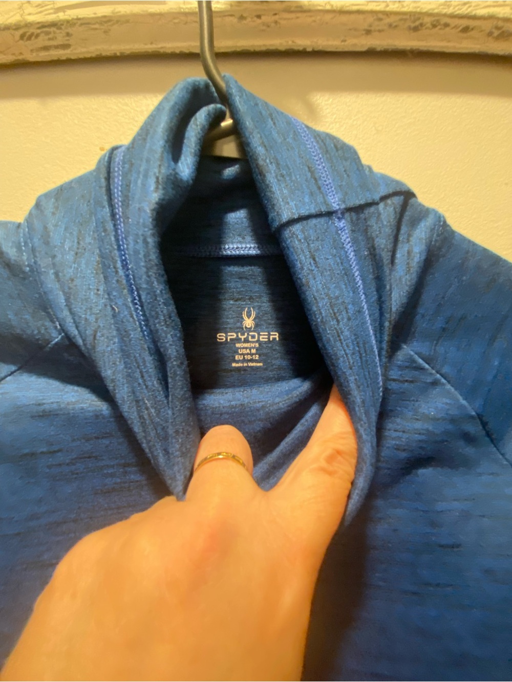 Spyder Blue Heathered Hooded Pullover